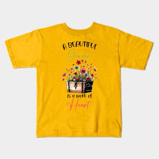 A beautiful garden is a work of heart Kids T-Shirt